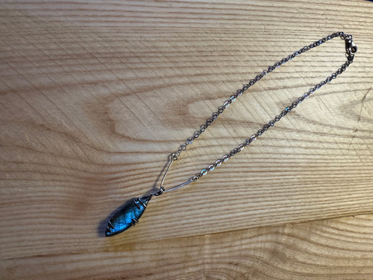 Sterling Silver Labradorite Pendant Necklace