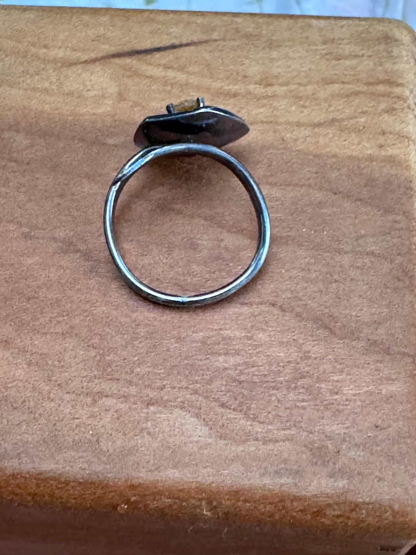 Sterling Silver & Citrine semi-adjustable Ring