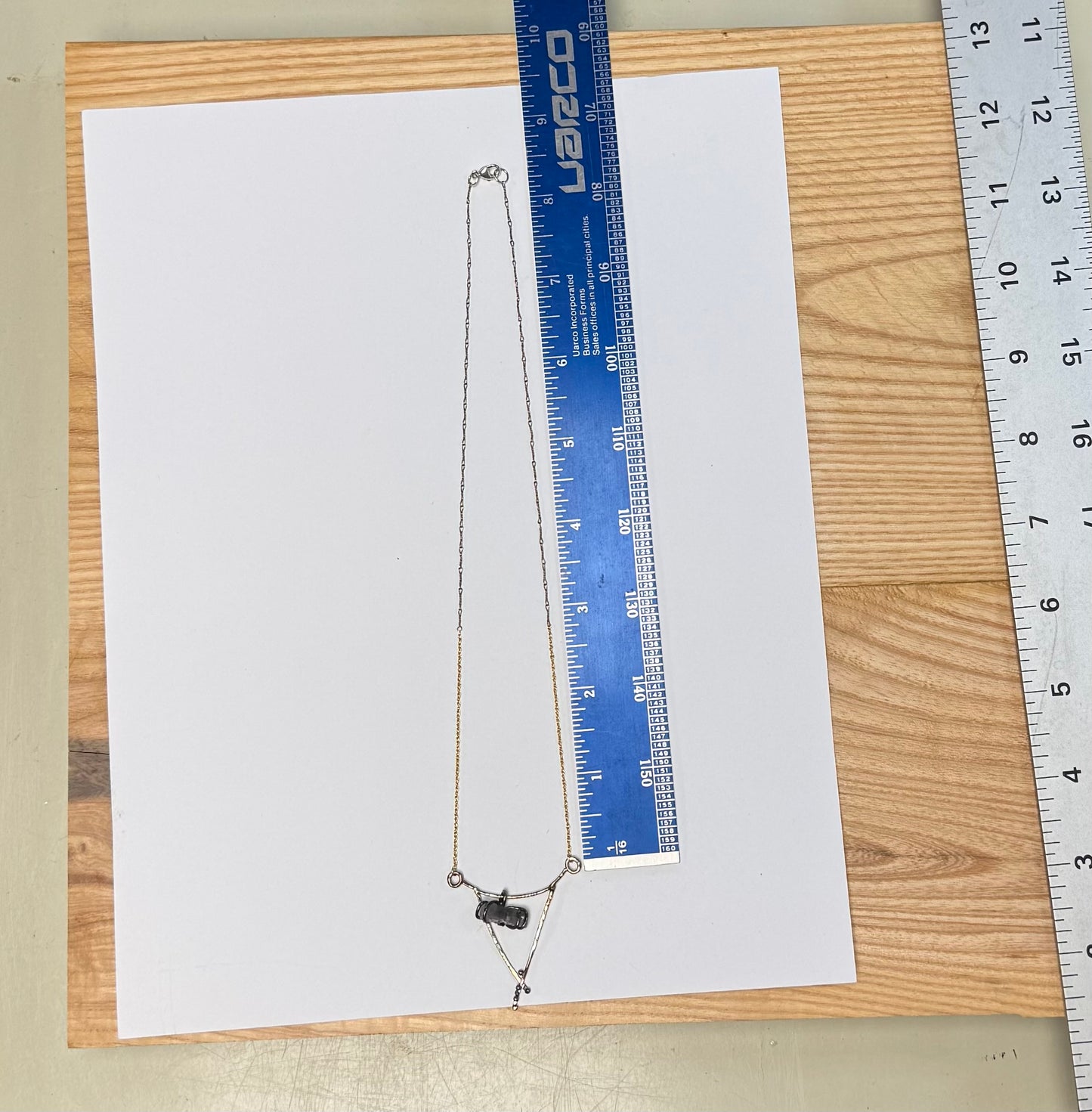 Sterling Silver, Tourmaline, 14k gf Pendant Necklace