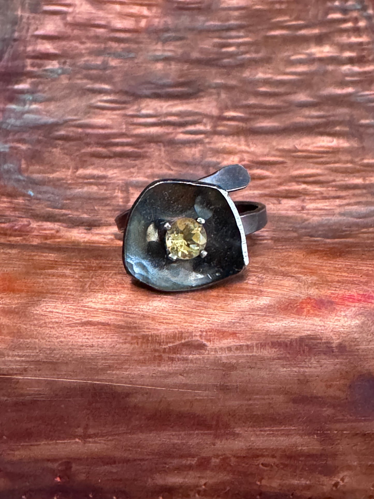 Sterling Silver & Citrine semi-adjustable Ring