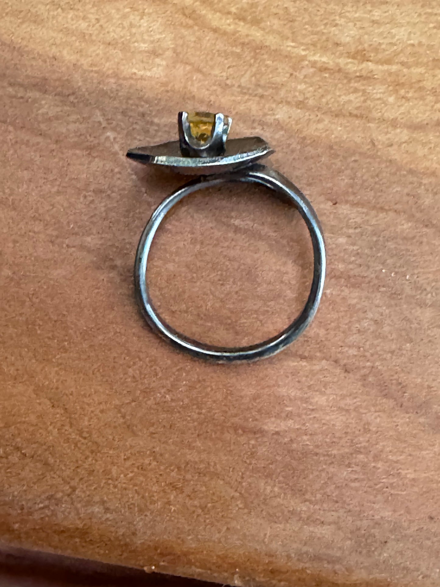 Sterling Silver & Citrine semi-adjustable Ring